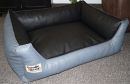 Hundebett Kunstleder Similpelle von XS bis XXXL grau...