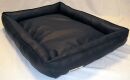 Hundebett Kunstleder Basso schwarz 90 cm X 70 cm