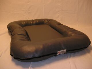 Hundebett Hundekissen Kunstleder Laguna grau 90 cm X 70 cm