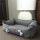 Hundesofa Farfalle 70 cm X 50 cm grau blau