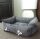 Hundesofa Farfalle 70 cm X 50 cm grau rosa