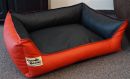 Hundebett Kunstleder Similpelle von XS bis XXXL rot...