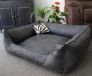 Hundebett Hundesofa Schlafplatz Velluto anthrazit 105 cm...