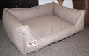 Hundebett Kunstleder Similpelle von XS bis XXXL taupe 50...