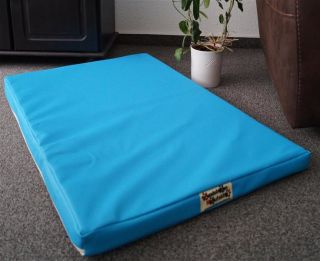 Hundematratze Hundebett Luminosa Kunstleder blau 100 cm X 60 cm