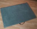 Hundematte Stoff Schaumstoff 3 cm alcantara grün 60...