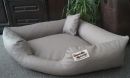 Hundebett Eckbett Kunstleder Canto taupe 70 cm X 70 cm