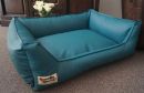 Hundebett Kunstleder Similpelle von XS bis XXXL petrol 90...