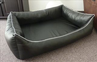 Orthopädisches Hundesofa Hundebett Schlafplatz Kunstleder Ortopedico schwarz 70 cm X 50 cm Matratze mit Kokoskern
