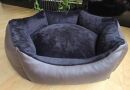 Hundebett Hundesofa Stella 90 cm braun / schwarz