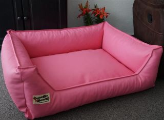 Hundebett Kunstleder Acceso von XS bis XXXL rosa 90 cm X 70 cm