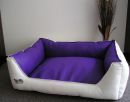 Hundebett Kunstleder Acceso von XS bis XXXL weiss lila...