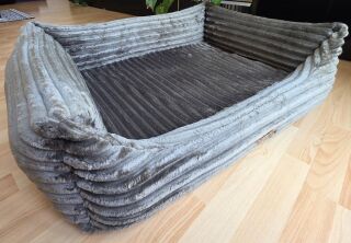 Orthopädisches Hundesofa Hundebett Schlafplatz Cord Ortopedico 70 cm X 50 cm grün PU Schaum Höhe 5 cm