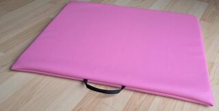 Hundematte beidseitig Kunstleder Schaumstoff Höhe 3 cm rosa 65 cm X 50 cm