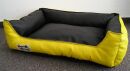 Hundebett Kunstleder Acceso von XS bis XXXL gelb schwarz...