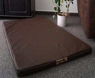 Hundematratze Hundebett Kunstleder braun 60 cm X 40 cm