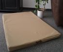 Hundematratze Hundebett Kunstleder beige 60 cm X 40 cm