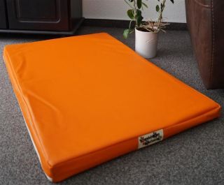 Hundematratze Hundebett Luminosa Kunstleder orange 100 cm X 60 cm