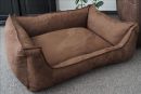 Hundebett Hundesofa Schlafplatz Velluto alcantara braun...