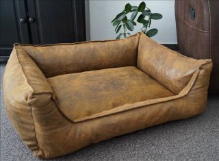 Hundebett Hundesofa Schlafplatz Velluto amber 120 cm X 100 cm