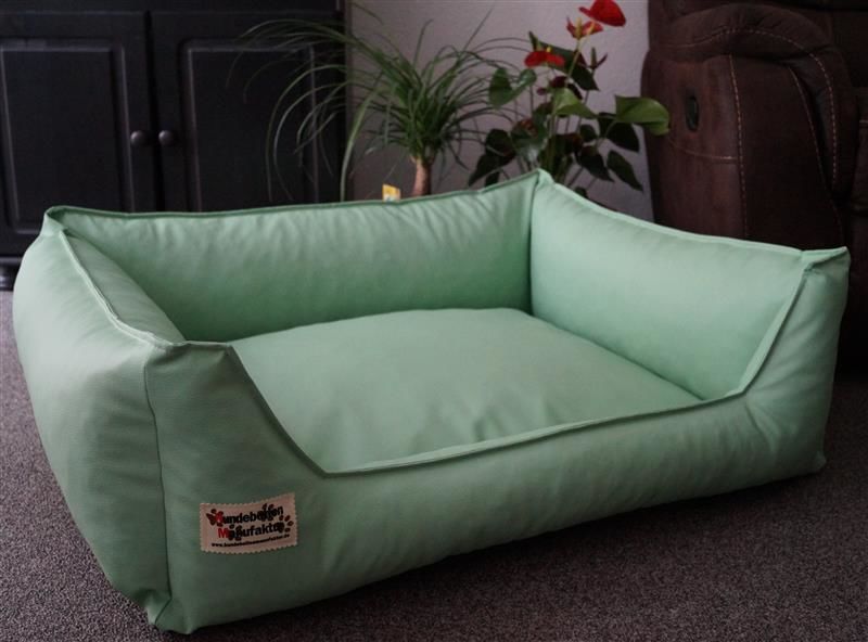 Orthopädisches Hundebett Aus Kunstleder – 90 X 70 Cm, Mit Viscoschaum-Matratze, Braun, Für Mittelgroße Hunde